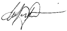 President Cliff Dimm's signature