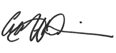 Past President Cliff Dimm's signature
