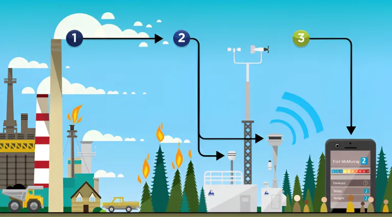 Ambient air monitoring infographic.
